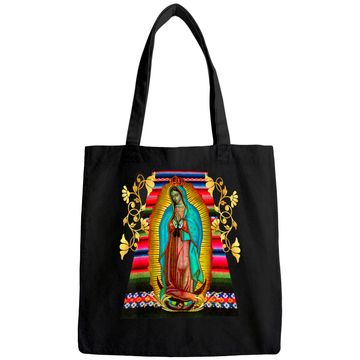 Discover Our Lady of Guadalupe Virgin Mary Mexico Zarape Tote Bag