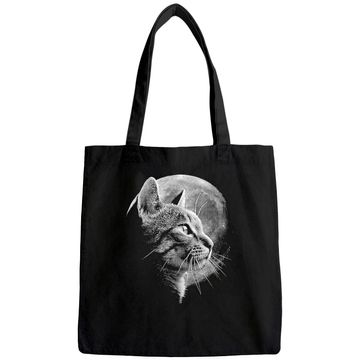 Discover Cat With Moon - Cat Tote Bag