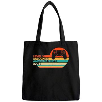 Discover 18th Birthday Gamer Level 18 Unlocked Awesome Since 2003 Tote Bag