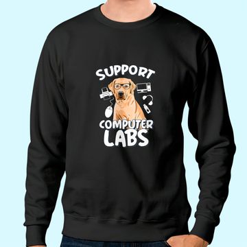 Discover Computer Lab Funny Computer Science Teacher Dog Sweatshirt