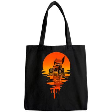 Discover Vintage Retro Style Sprint Car Racing Tote Bag