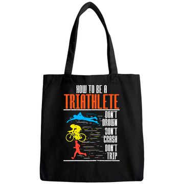 Discover Triathlon Swimming Cycling Running Triathletes Workout Tote Bag