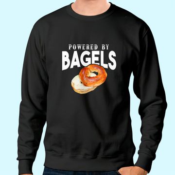 Discover Bagel Lover Gifts - Powered By Bagels Gift Sweatshirt