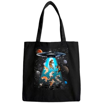 Discover Galaxy Cat UFO Tote Bag