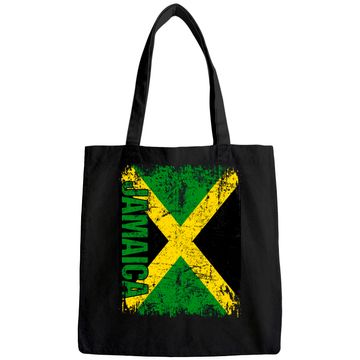 Discover Jamaican Flag Vintage Distressed Tote Bag