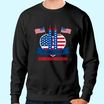 Discover 20th Anniversary Never Forget 911 Patriot Day 2021 Sweatshirt