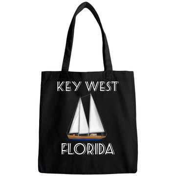 Discover Key West Florida FL Nautical Sailboat Sailing Tote Bag