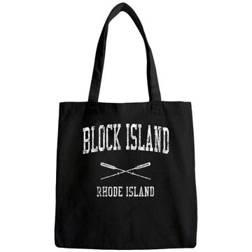 Discover Block Island Rhode Island RI Vintage Nautical Tote Bag