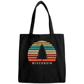 Discover Retro Sunset Wisconsin Tote Bag