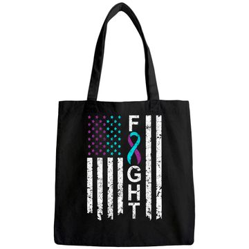 Discover Suicide Prevention Awareness Tote Bag American Flag Distress Tote Bag