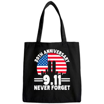 Discover Never Forget 9 11 20th Anniversary Retro Patriot Day 2021 Tote Bag
