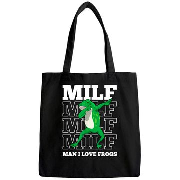 Discover I Love Frogs Dabbing Amphibian Tote Bag
