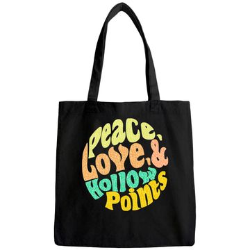 Discover Peace Love And Hollow Points Tote Bag