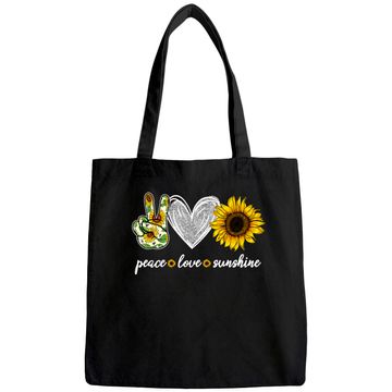 Discover Peace Love Sunshine Sunflower Hippie Sunflower Lover Tote Bag