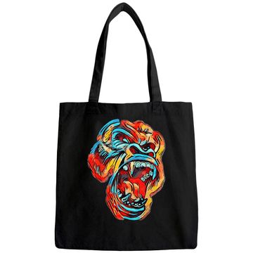 Discover Colorful Silverback Gorilla Image Gorillas Picture Ape Tote Bag