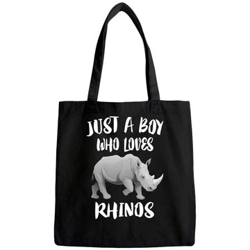 Discover Just A Boy Who Loves Rhinos Animal Tote Bag