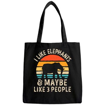 Discover I Like Elephants And Maybe Like 3 People Elephant Lover Tote Bag