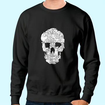 Discover Cat Skull Halloween Sweatshirt