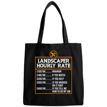 Discover Landscaping Hourly Rate For Landscaper Mower Tote Bag