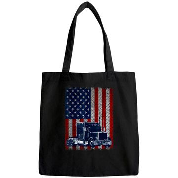 Discover Truck Driver American Flag Tote Bag