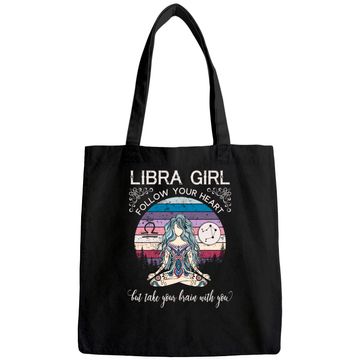 Discover Libra Girl Retro Zodiac Tote Bag