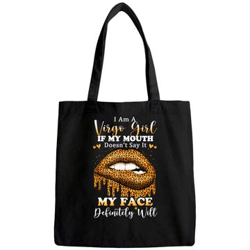 Discover Leopard Lips Biting I Am A Virgo Girl Tote Bag