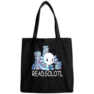 Discover Readsolotl Axolotl Reading Fish Books Lizard Tote Bag