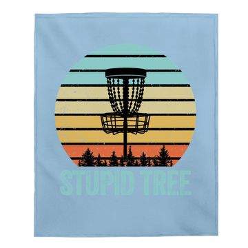 Discover Disc Golf Funny Stupid Tree Retro Baby Blanket