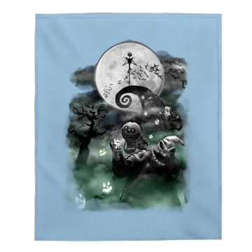 Discover The Nightmare Before Christmas Haunted Scene Baby Blanket