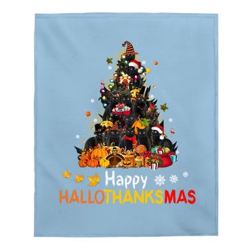 Discover Black Cat Happy Hallothanksmas Baby Blanket