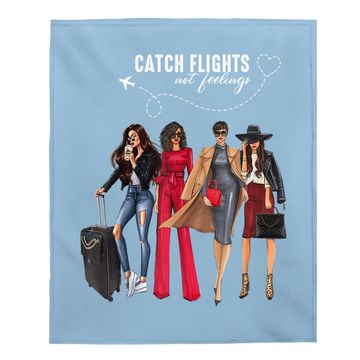 Discover Catch Flights Not Feelings Summer Vacation Baby Blanket