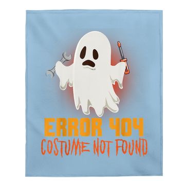 Discover Ghost Halloween Error 404 Costume Not Found Baby Blanket