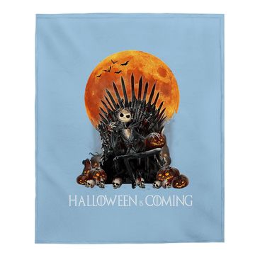 Discover Halloween Is Coming Baby Blanket Jack Skellington Skull Lovers Baby Blanket