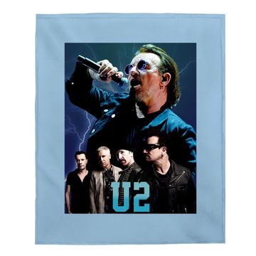 Discover Vintage Style U2 Rock Baby Blanket