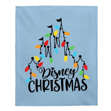 Discover Christmas Disney Christmas Castle Family Matching Baby Blanket
