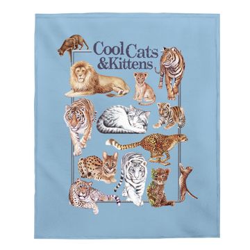 Discover Cool Cats & Kittens White Graphic Baby Blanket