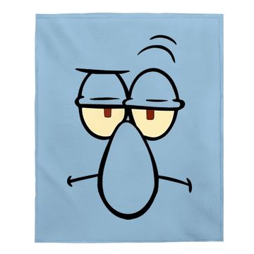 Discover Spongebob Squarepants Squidward Face Baby Blanket