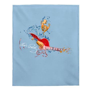 Discover Elvis Presley Guitar Baby Blanket