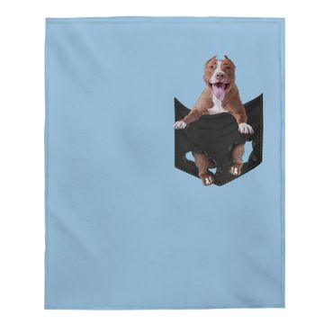 Discover Pitbull In Pocket Baby Blanket