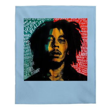 Discover Bob Marley Retro Pop Art Baby Blanket