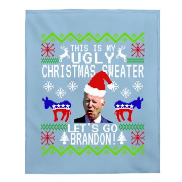 Discover Let's Go Brandon Ugly Christmas Baby Blanket