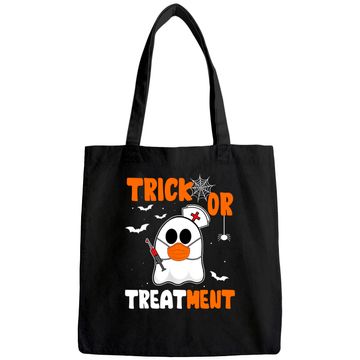 Discover Trick Or Treatment Boo Crew Funny Halloween Nurse Nursing Tote Bag