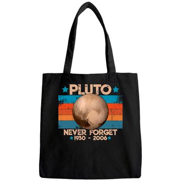 Discover Vintage Never Forget Pluto Nerdy Astronomy Space Tote Bag