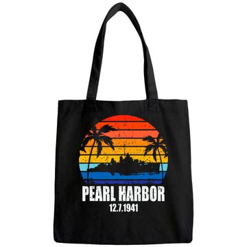 Discover Vintage Pearl Harbor Sunset 80th Anniversary Tote Bag
