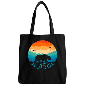 Discover Alaska Retro Grizzly Bear Tote Bag