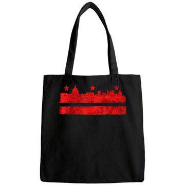 Discover Vintage Skyline Washington Dc Flag Cities Usa Pride Tote Bag
