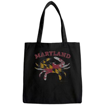 Discover Maryland State Blue Crab Pride Flag Tote Bag