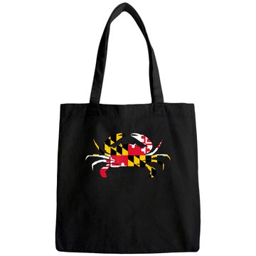 Discover Maryland Crab State Pride Flag Tote Bag