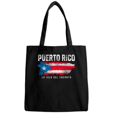 Discover Puerto Rico Island Flag Tote Bag