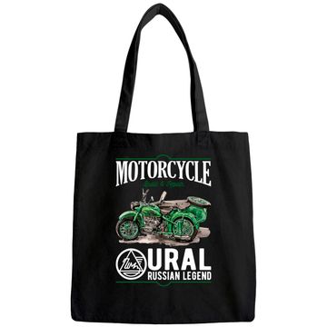 Discover Ural motorcycle offroad motorcyclist Tote Bag